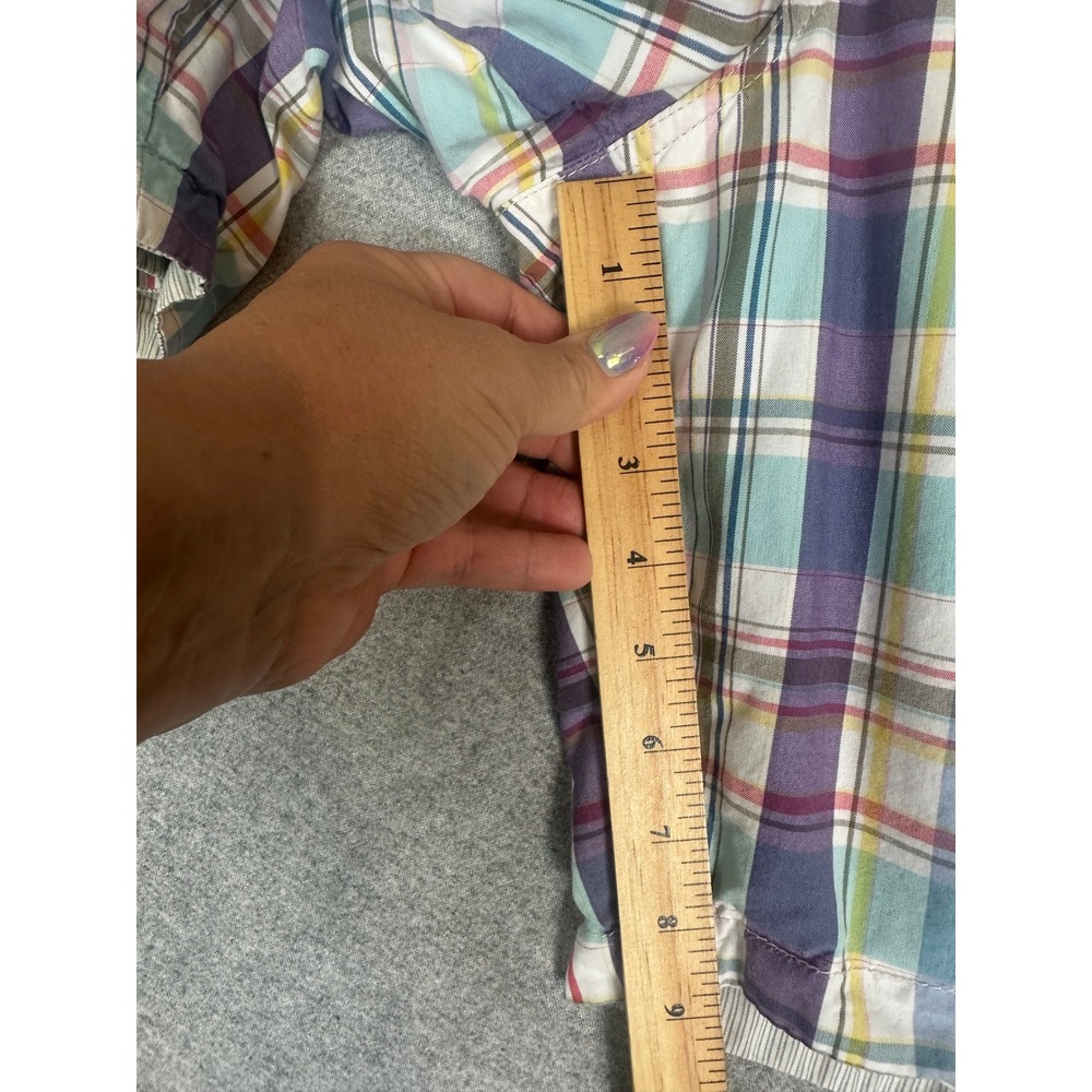 Tommy Bahama Reversible Shorts Mens 34 9" Inseam Multicolor Plaid Grey Stripe - Picture 8 of 14